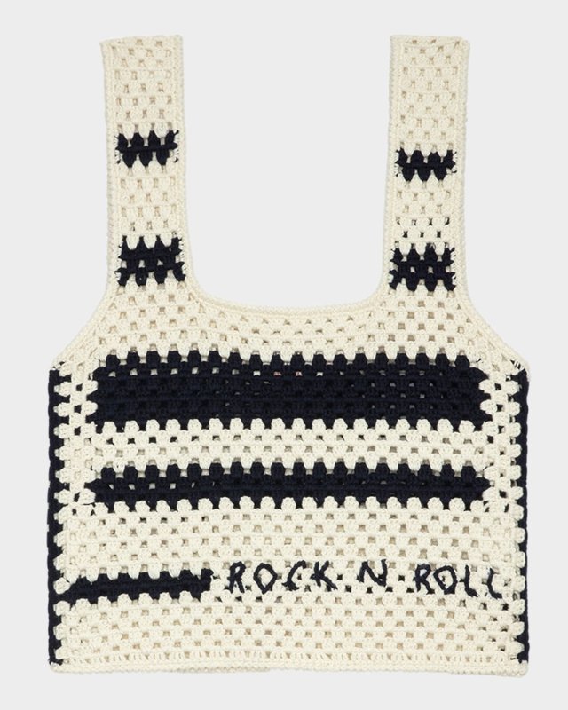 Dillie Embroidered Crochet Tank Top